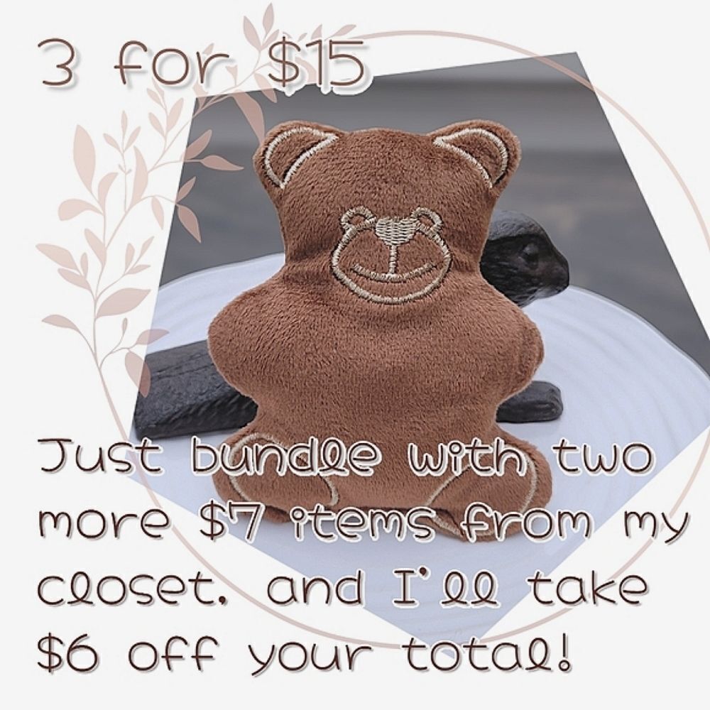 Mini caramel brown teddy plush
